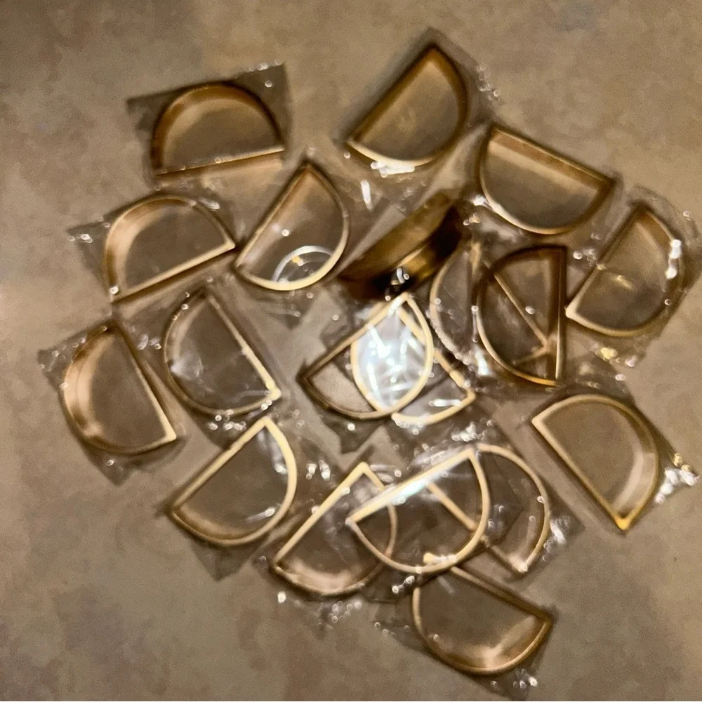 20 Stainless Steel Napkin Rings Metal Holders Modern Dinner Party Matte Gold
